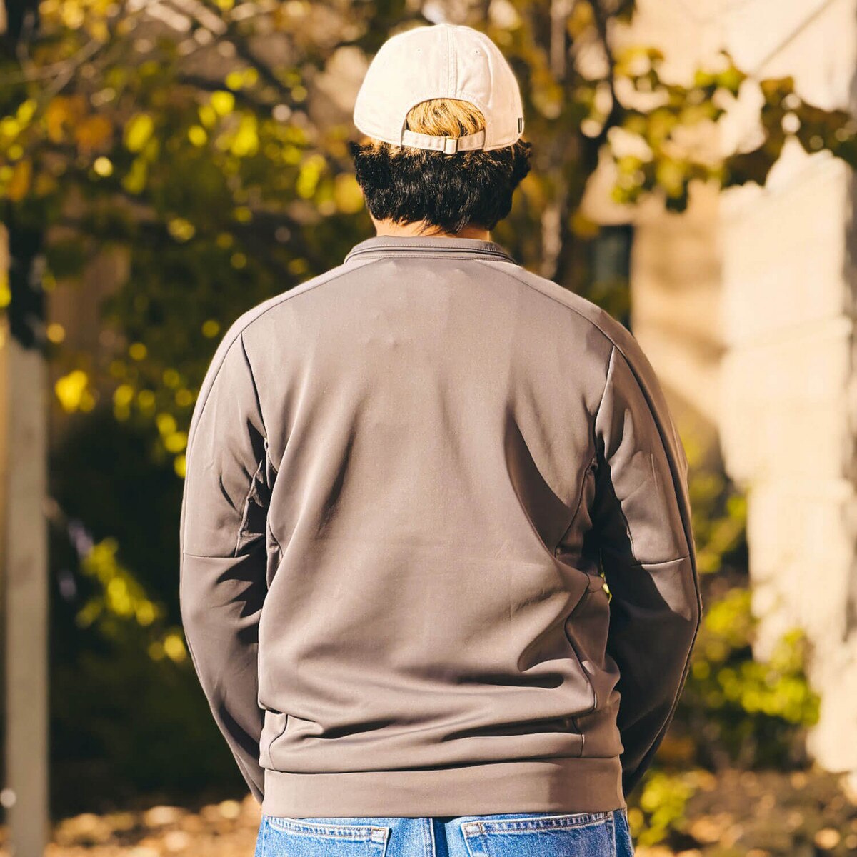 Antigua Walking Cy Carbon Gray Quarter Zip back
